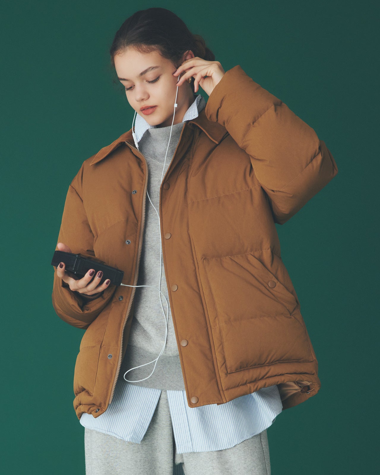 SUEDE COLLAR DOWN JACKET – Shinzone