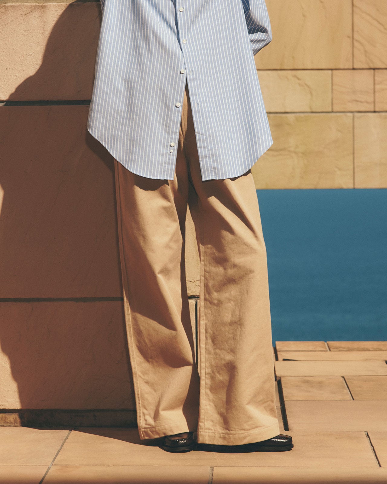 COTTON TWILL WIDE PANTS – Shinzone