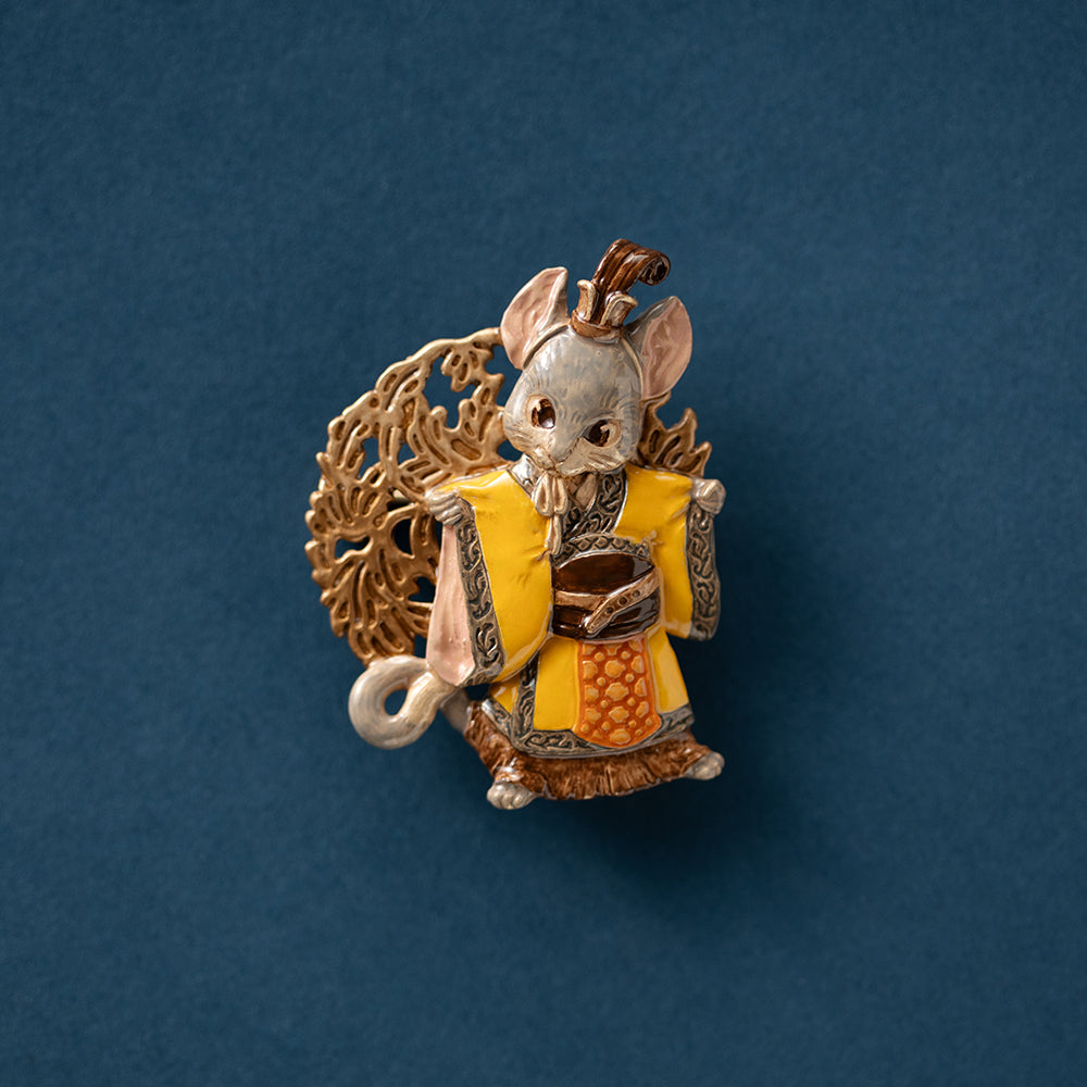 十二国記」ブローチ＜楽俊・二＞（帯留め金具付き） – 新潮ショップ