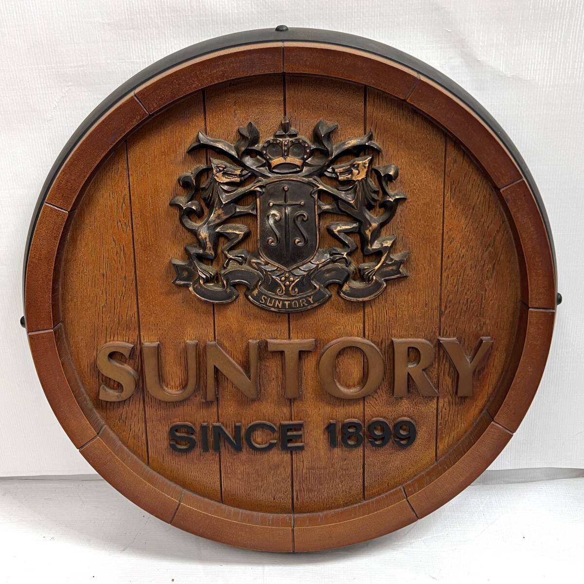ヴィンテージ！非売品 サントリー ウイスキー 樽型看板 直径約55cm