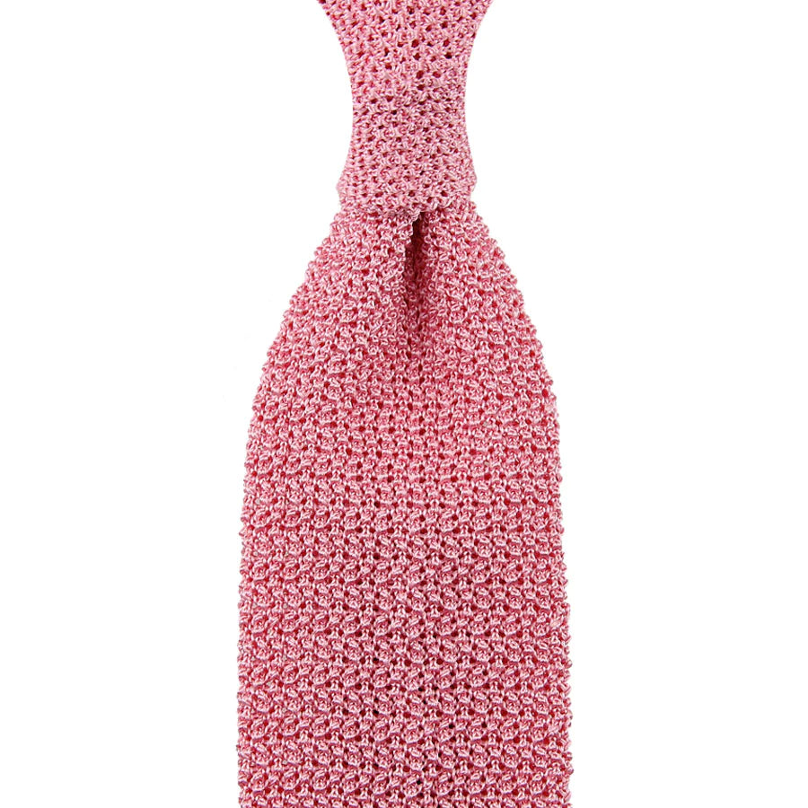 Crunchy Knit Tie - Pink | Shibumi Firenze