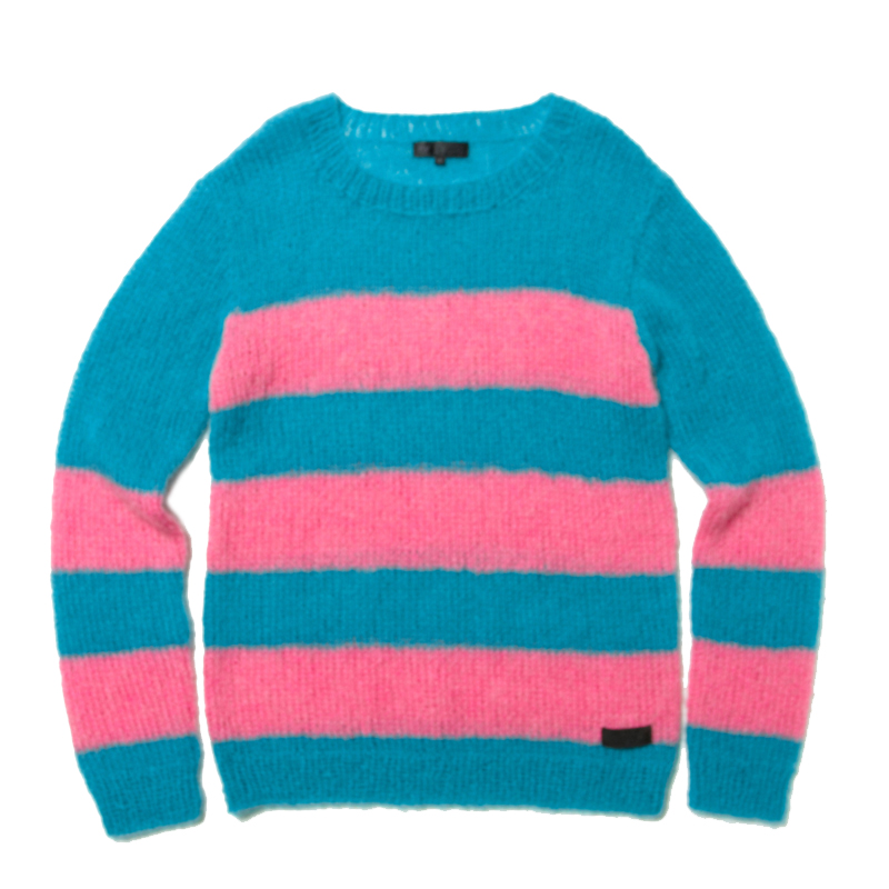 666：モヘア セーター（ターコイズ/ピンク） 商品詳細