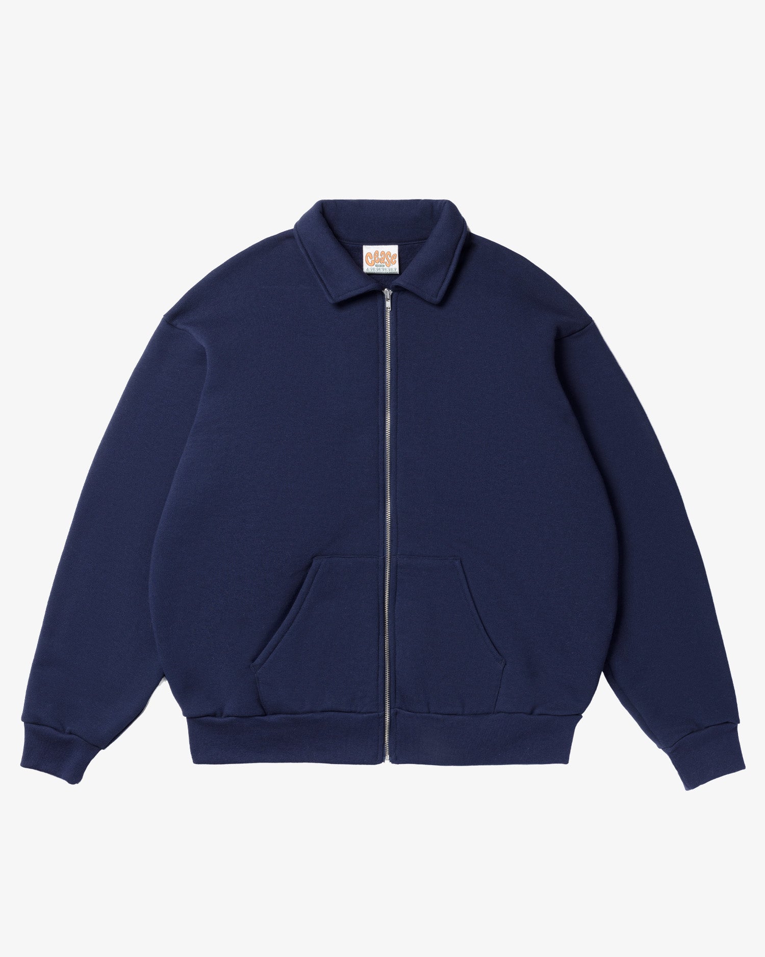 CEASE: Collar Zip Sweatshirt (Navy) | DSMG E-SHOP