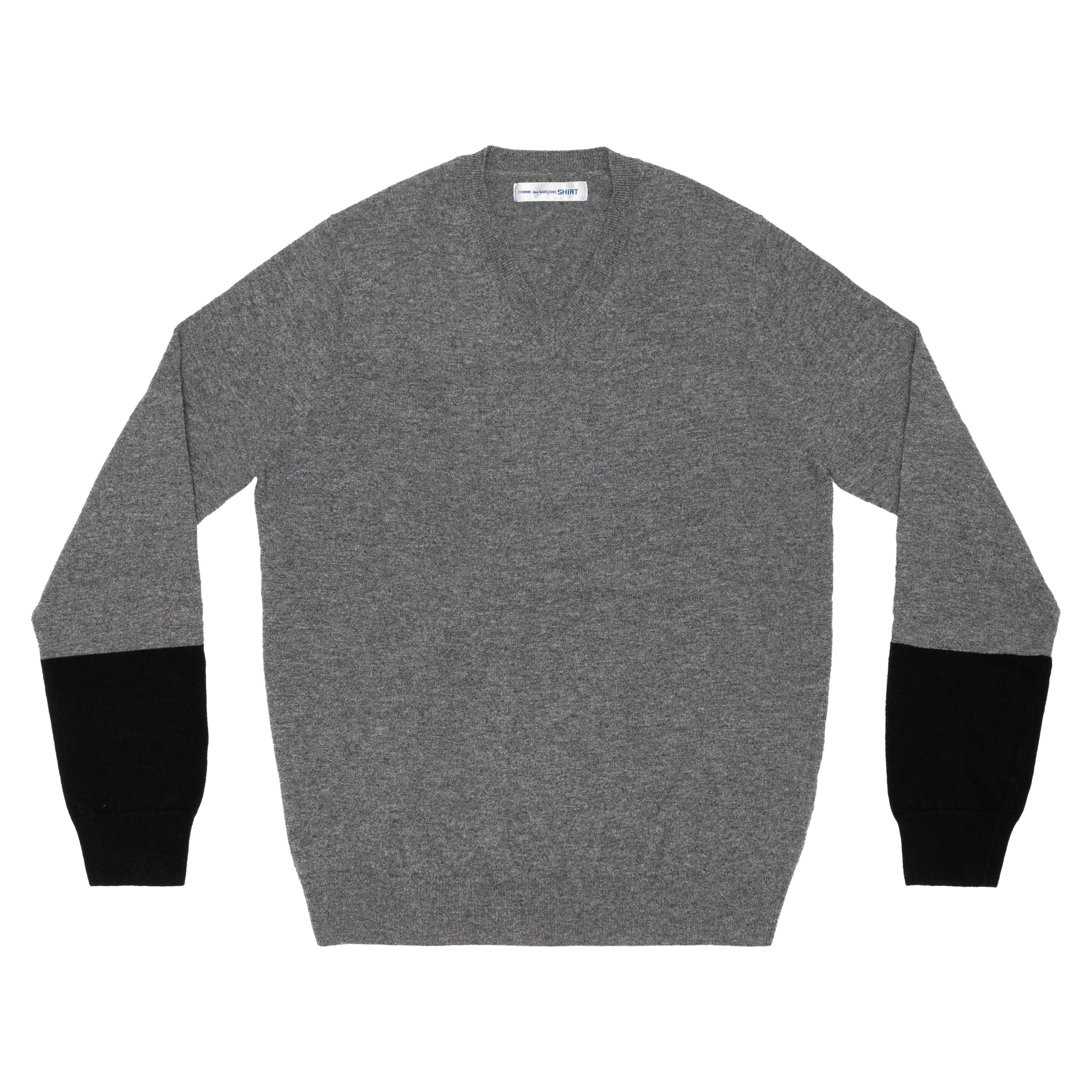 CDG SHIRT FOREVER: V-Neck Pullover (TOP GREY/BLACK) | DSMG E-SHOP
