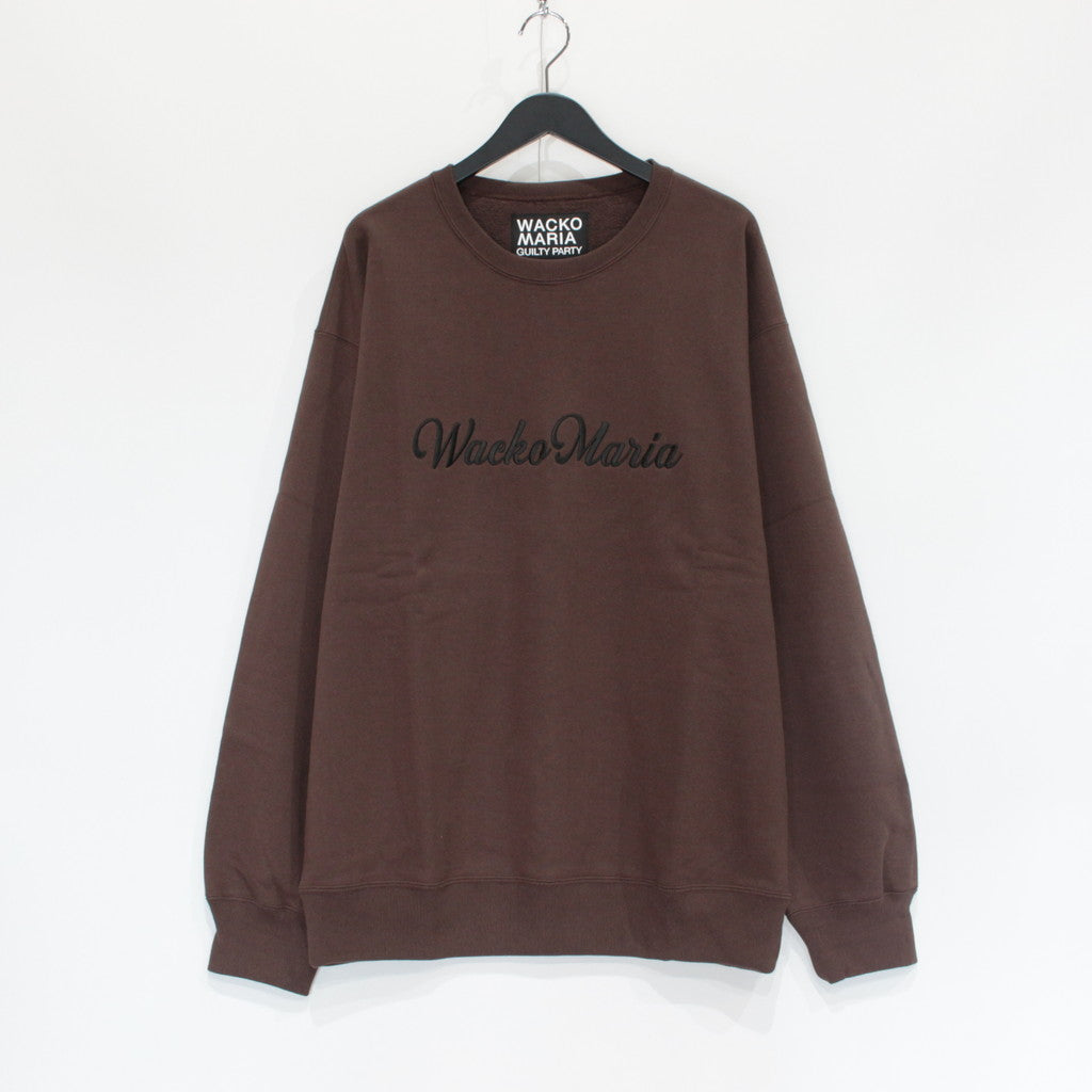 HEAVY WEIGHT CREW NECK SWEAT SHIRT -TYPE 1- #BROWN [23FW-WMC-SS02