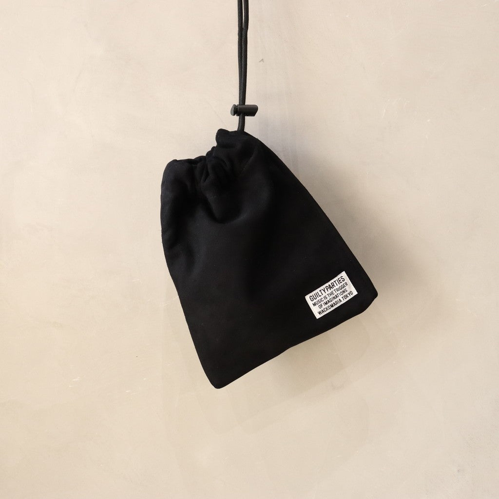 SUEDE LEATHER SHOULDER POUCH #BLACK [25SSE-WMA-BG01]_WACKO MARIA