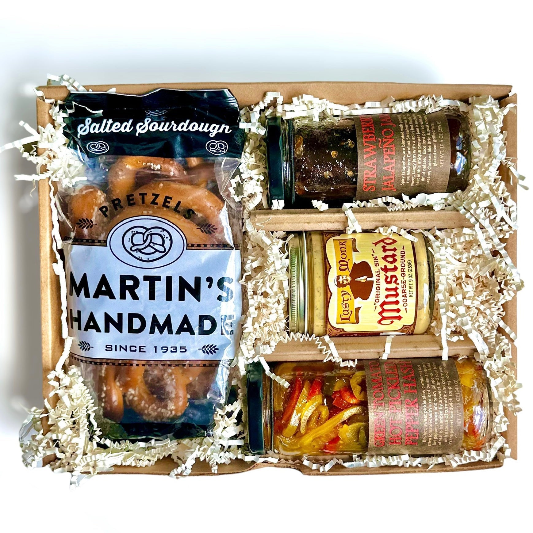 Pretzel Pairings Spicy Mustard, Pickle & Jam Snack Gift Box