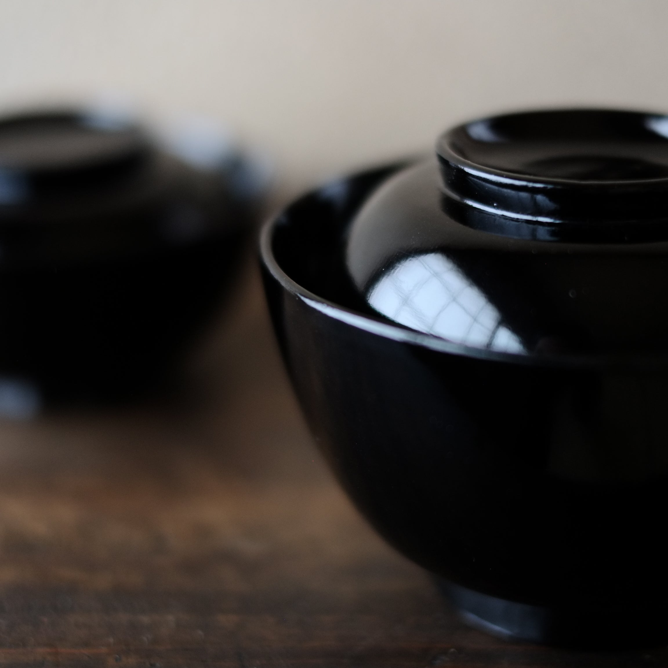 和製 アンティーク 江戸～明治 輪島塗 青漆 お吸い物椀 20客セット 古