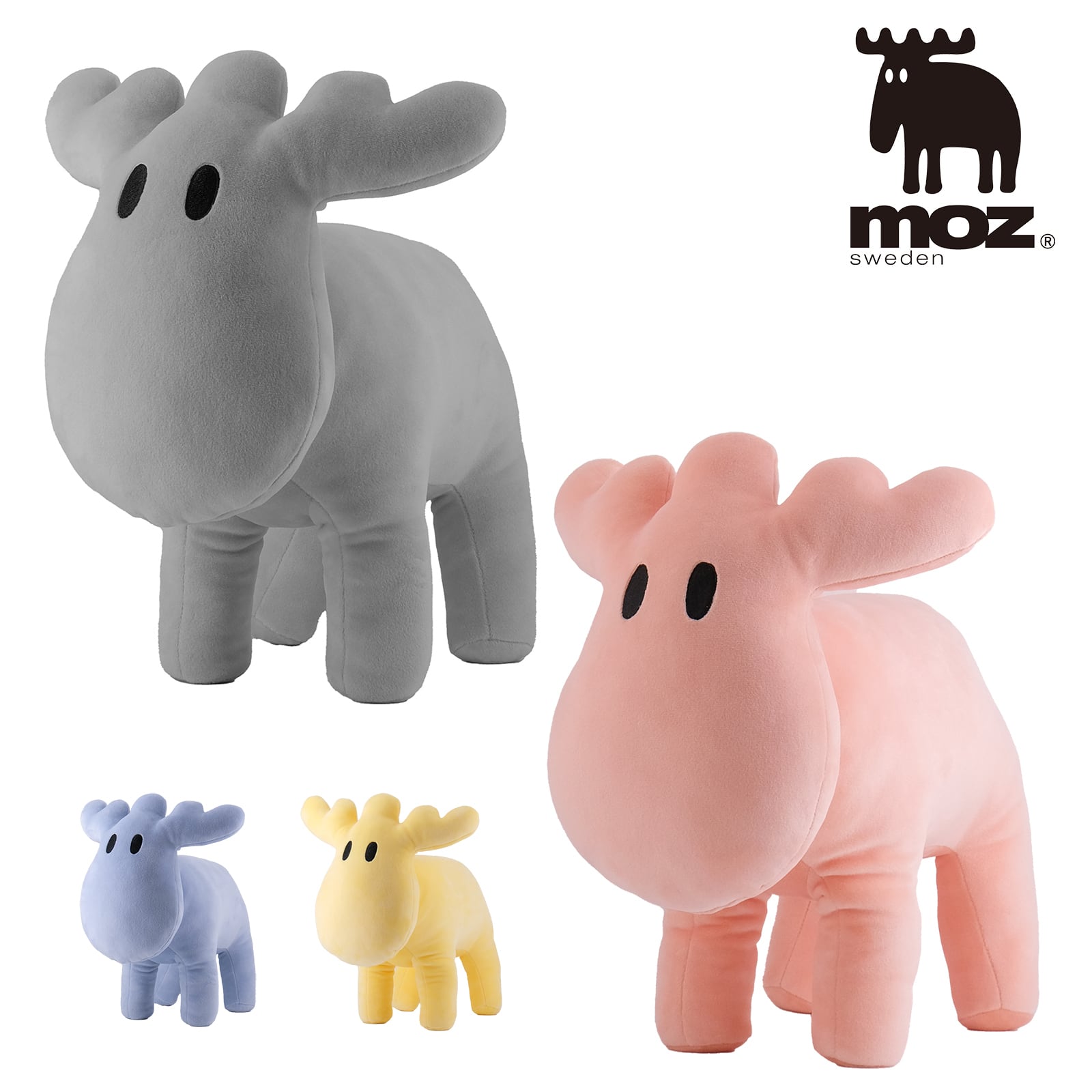 moz/モズ ぬいぐるみ 【かわいい エルク もちもち ふわふわ パステル