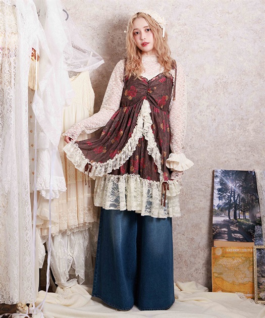 ブーケレースキャミチュニック | 大人衣料 | axes femme online shop
