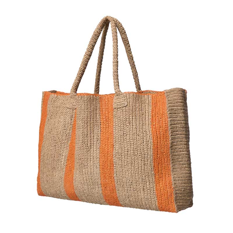 Raffia Bag Weekender orange-sand – gabriele frantzen