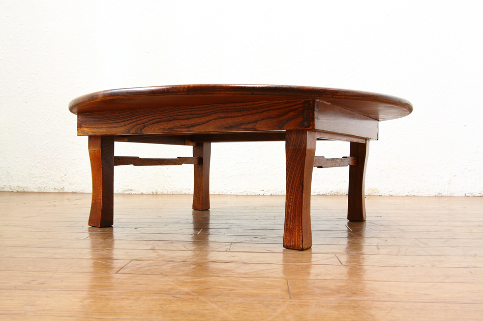 和骨董WA-COTTOO Jスタイル 欅(ケヤキ) CHABUDAI ちゃぶ台 ラウンド