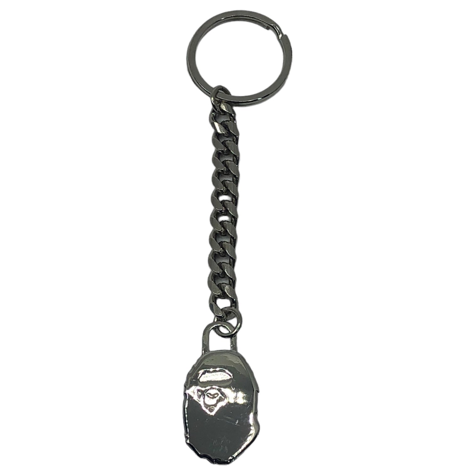 A BATHING APE(アベイシングエイプ) 00's APE Face silver Keychain