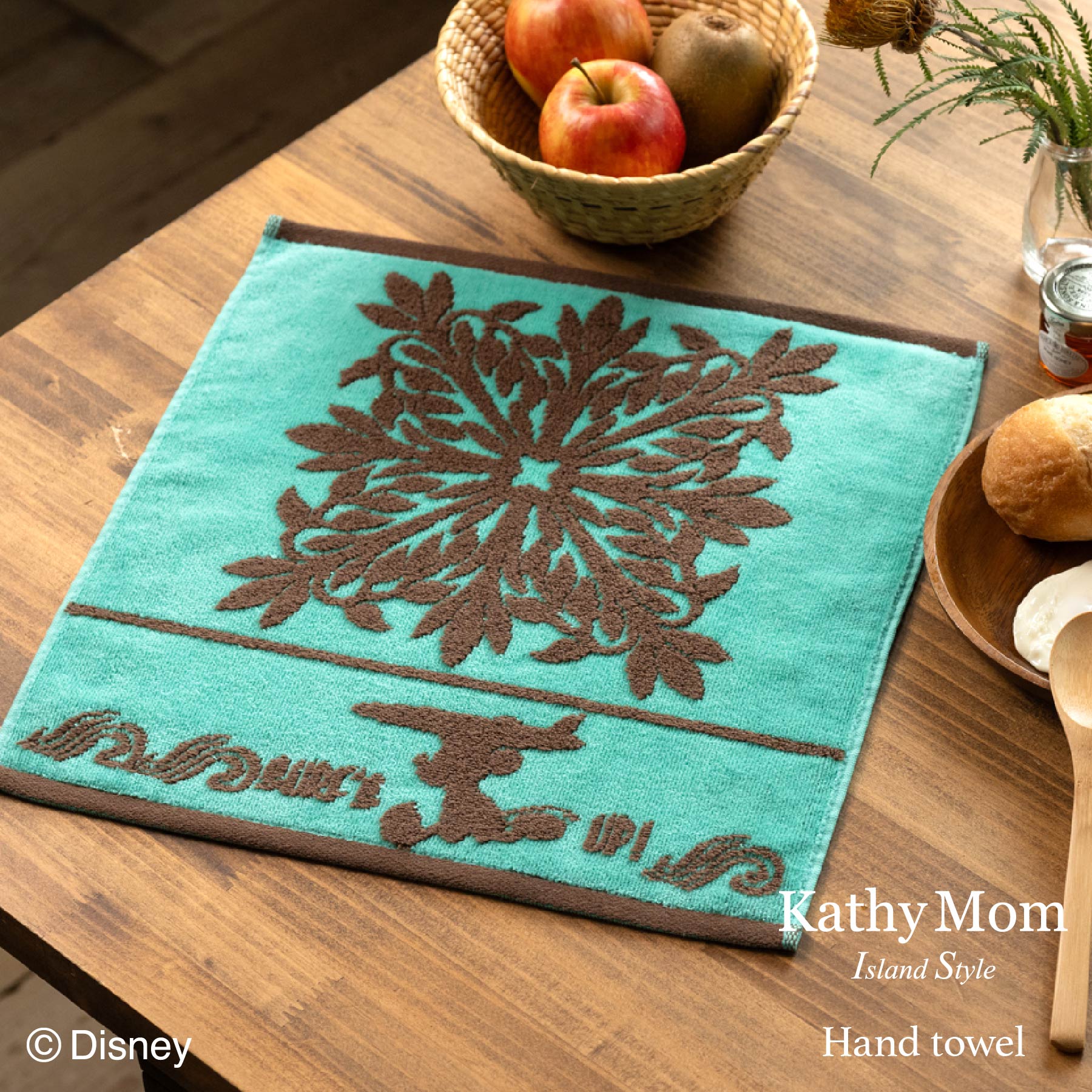 ハンドタオル ハワイアンキルト柄 ミッキーマウス #861d ヘリコニア