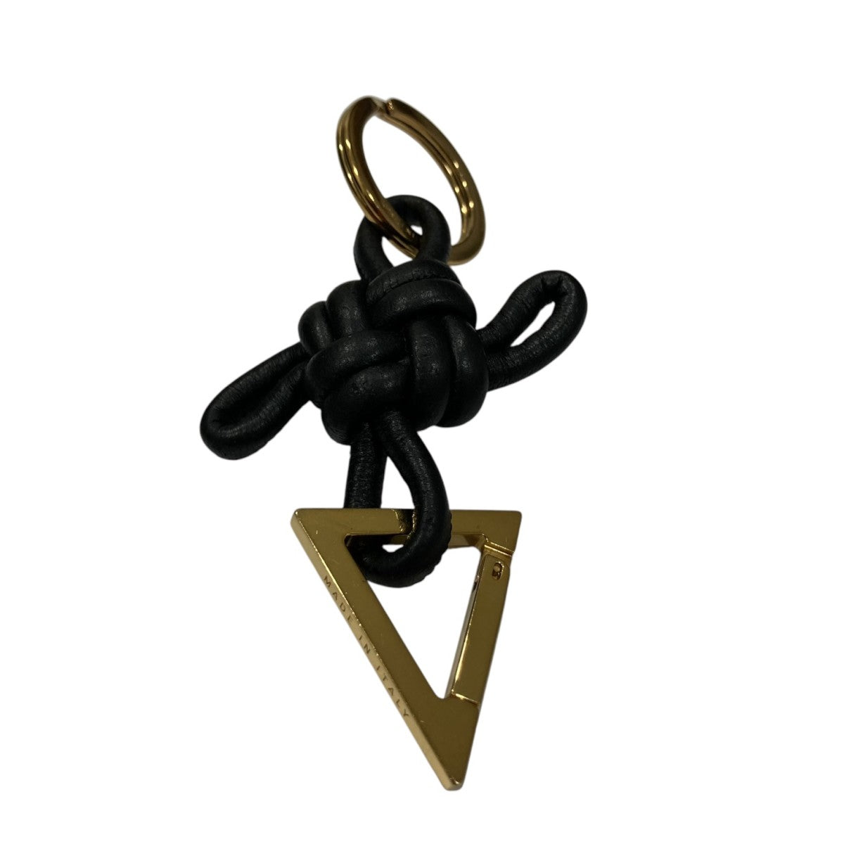 BOTTEGA VENETA(ボッテガヴェネタ) トライアングルキーリング ブラック