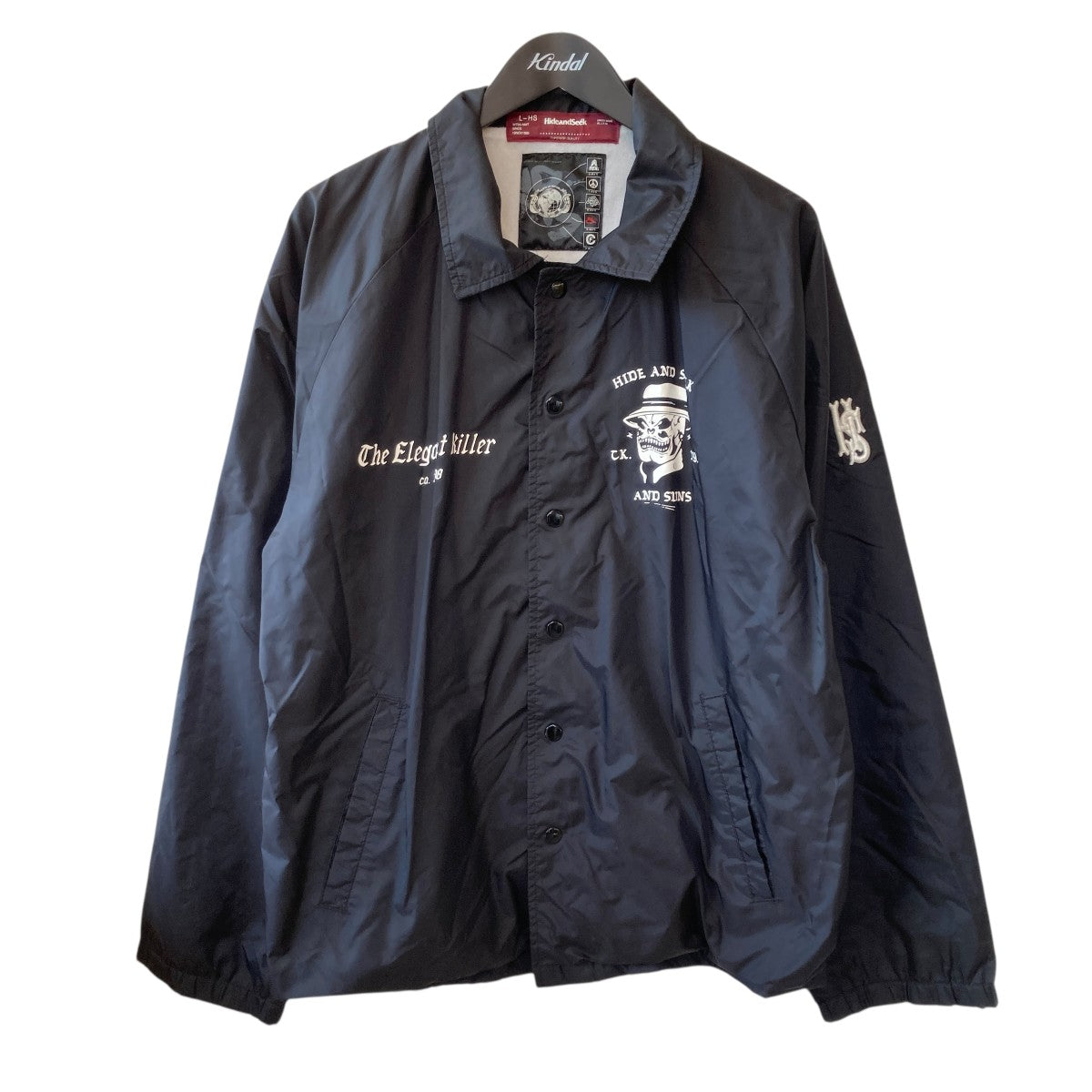 HIDE AND SEEK(ハイドアンドシーク) コーチジャケット ブラック サイズ