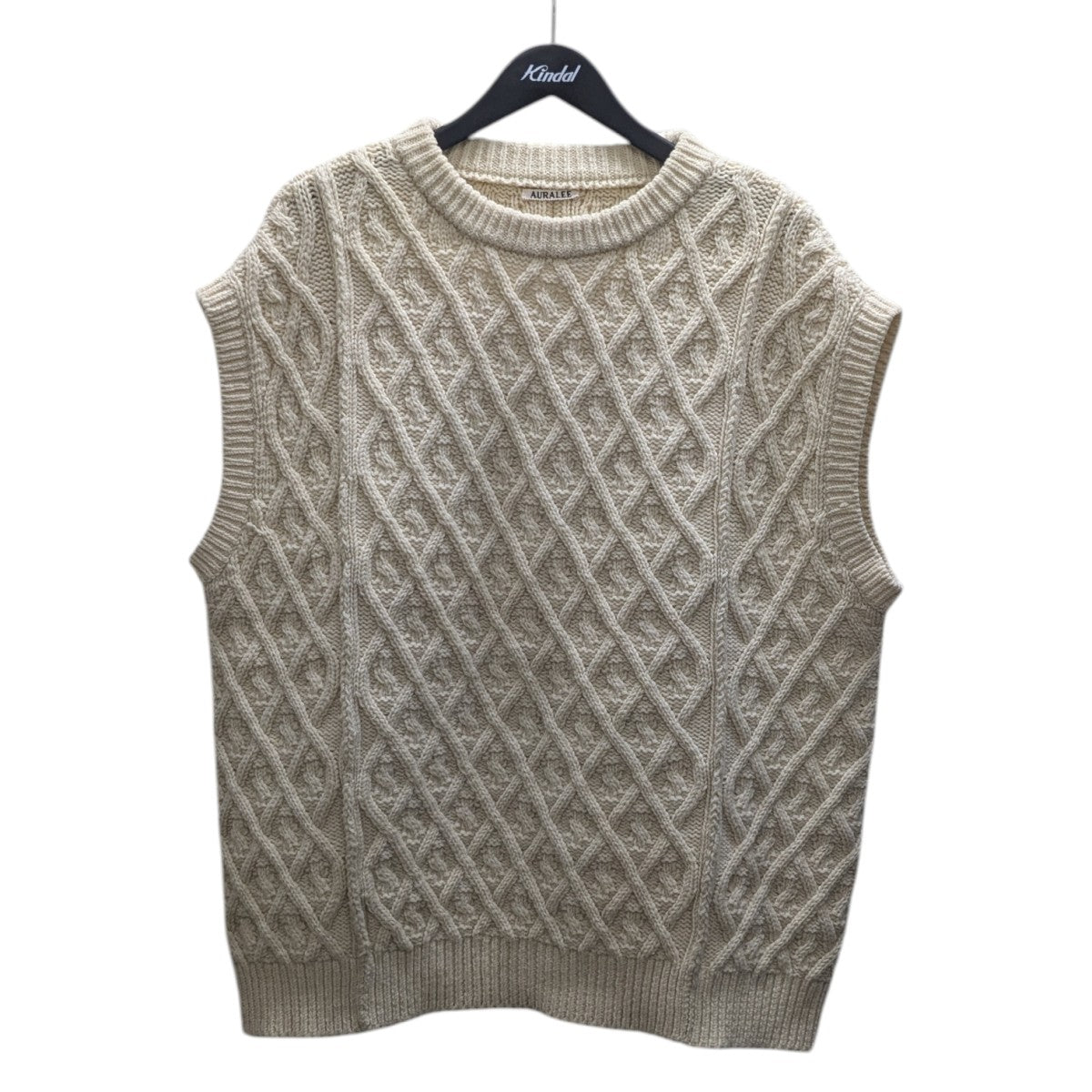 AURALEE(オーラリー) アランニットベスト A9AV04FM アイボリー サイズ