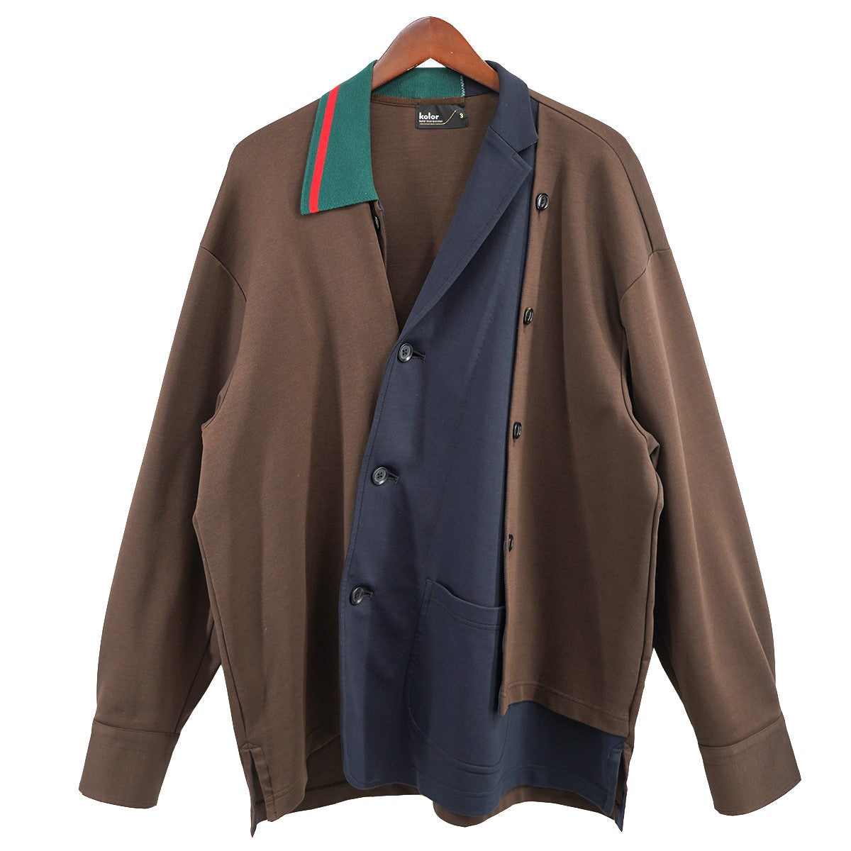 KOLOR(カラー) 23SS Cotton*Nylon*Poly JKTアシンメトリー デザイン