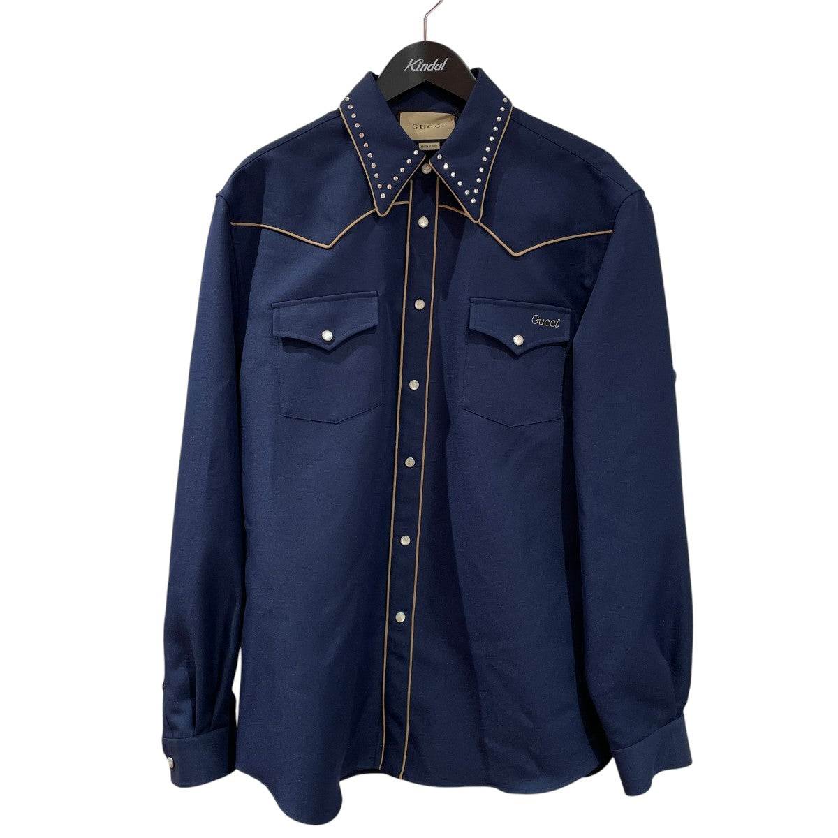 GUCCI(グッチ) ウエスタンシャツ751039 751039 ネイビー サイズ 41