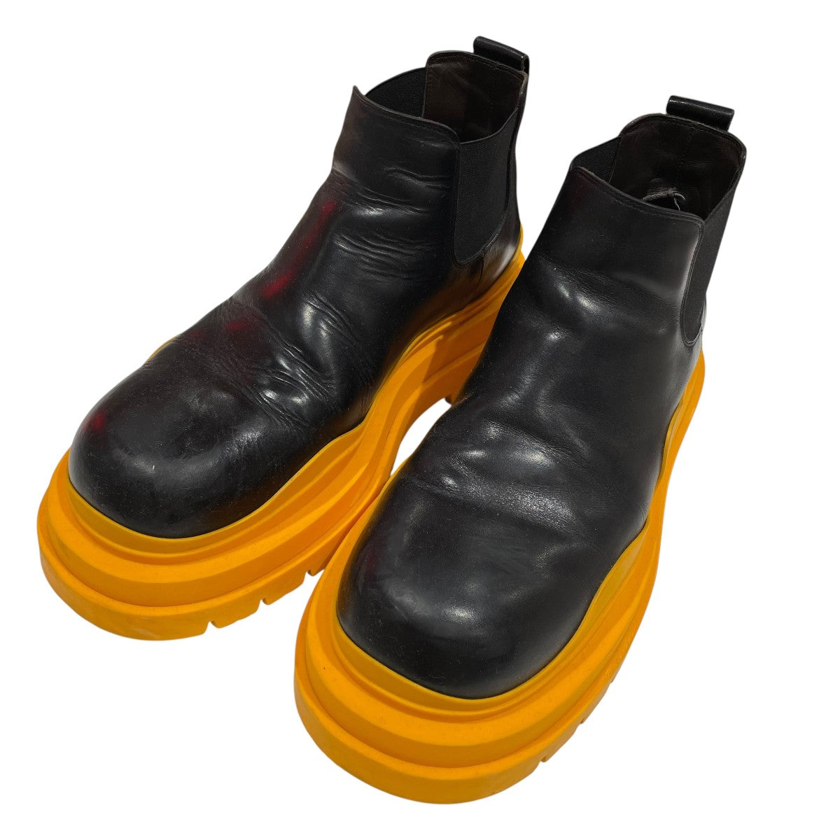 BOTTEGA VENETA(ボッテガヴェネタ) タイヤブーツ ブラック×イエロー