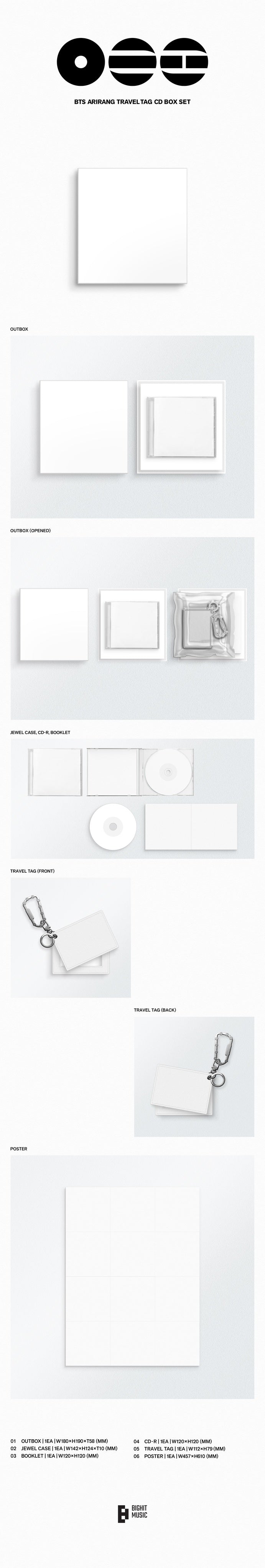 PRE-ORDER] BTS - ARIRANG (5TH ALBUM) TRAVEL TAG CD BOX SET – Kpop Nara