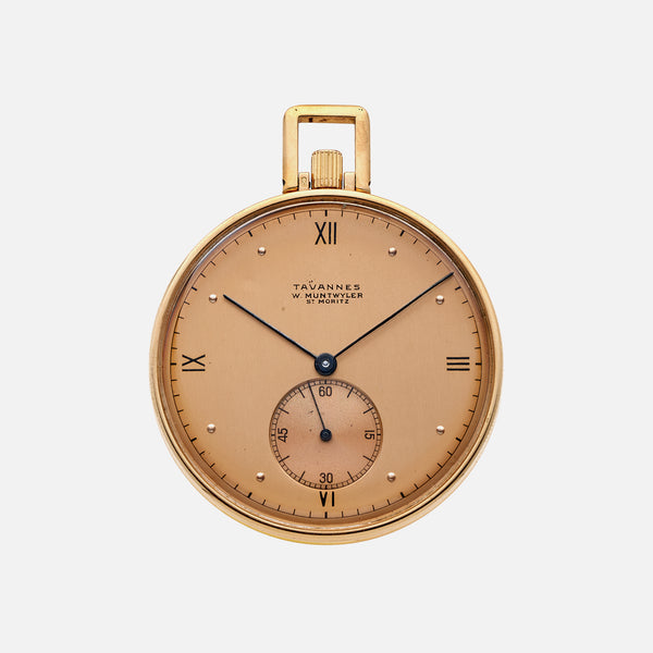 1940s Tavannes Pocket Watch In 18k Yellow Gold - HODINKEE Shop