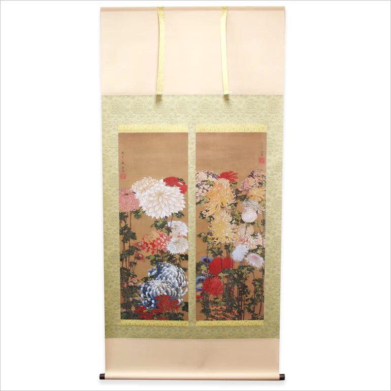 かけ軸「菊」 – Shop of Hokusai ｜ 北斎館ネットショップ