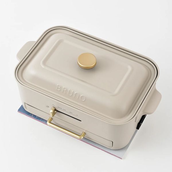 ☆［BRUNO］コンパクトグリルホットプレート グレージュ|BRUNO