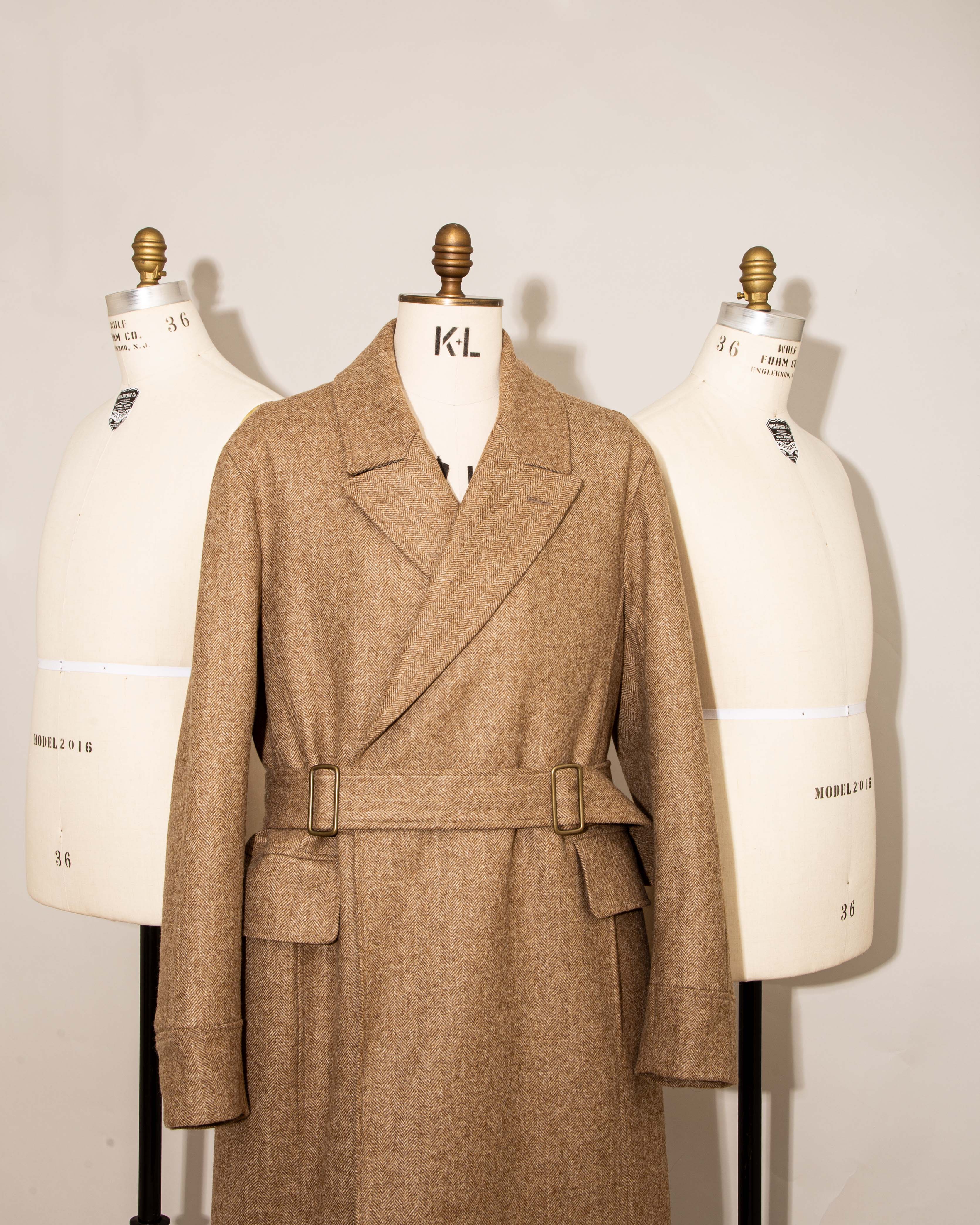 ≪S.E.H KELLY≫ -West Yorkshire Shetland Herringbone Tielocken