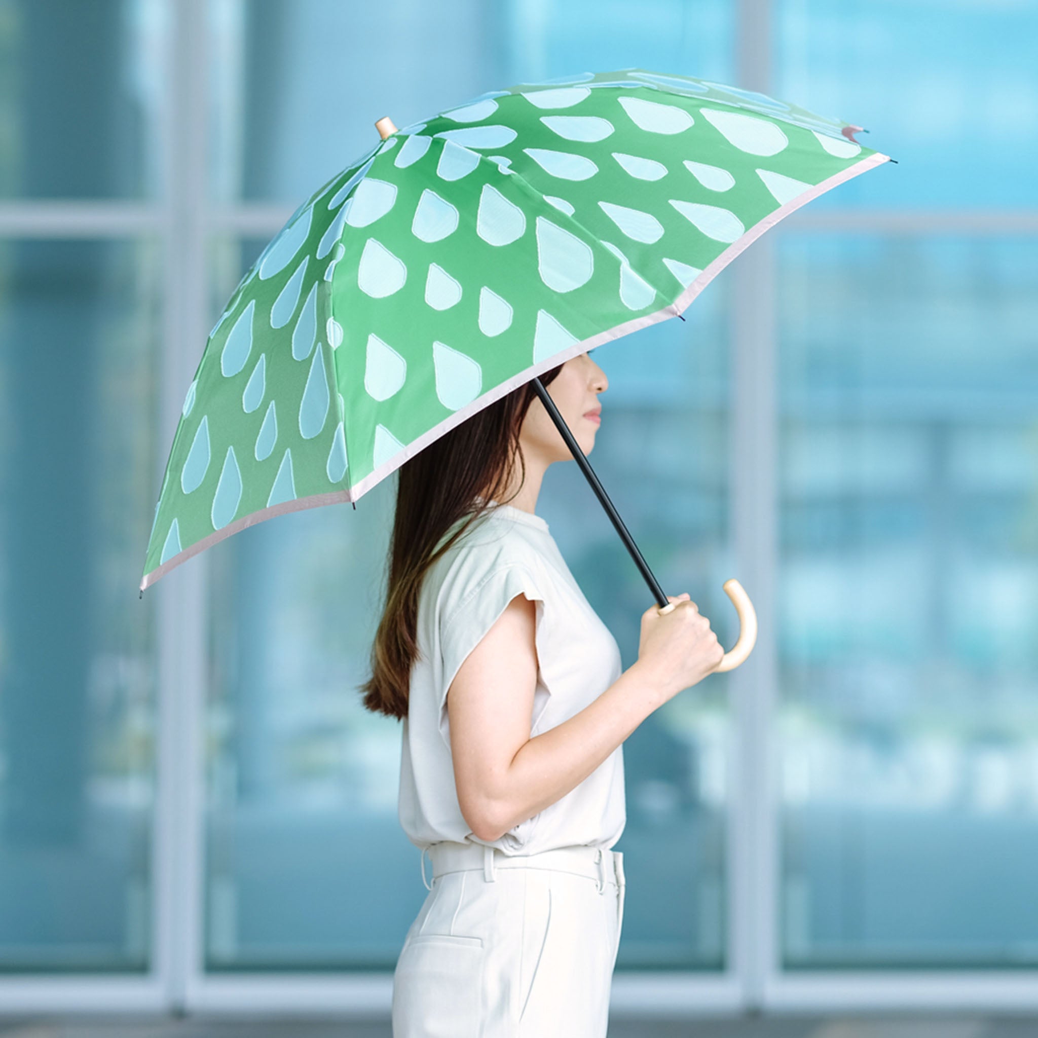 見た目にも楽しいレディース折りたたみ傘！晴雨兼用雨傘8本骨55cm