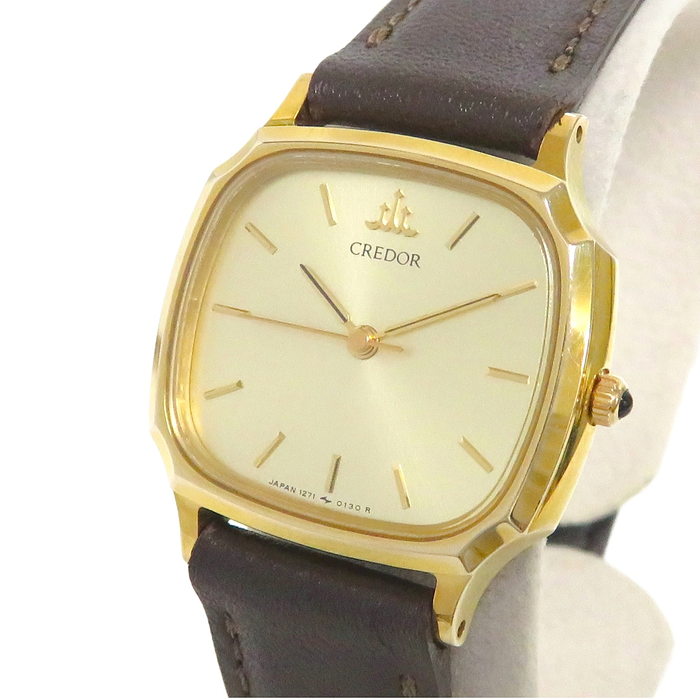 SEIKO/セイコー】 クレドール 1271-5040 K14/金 腕時計 ステンレス