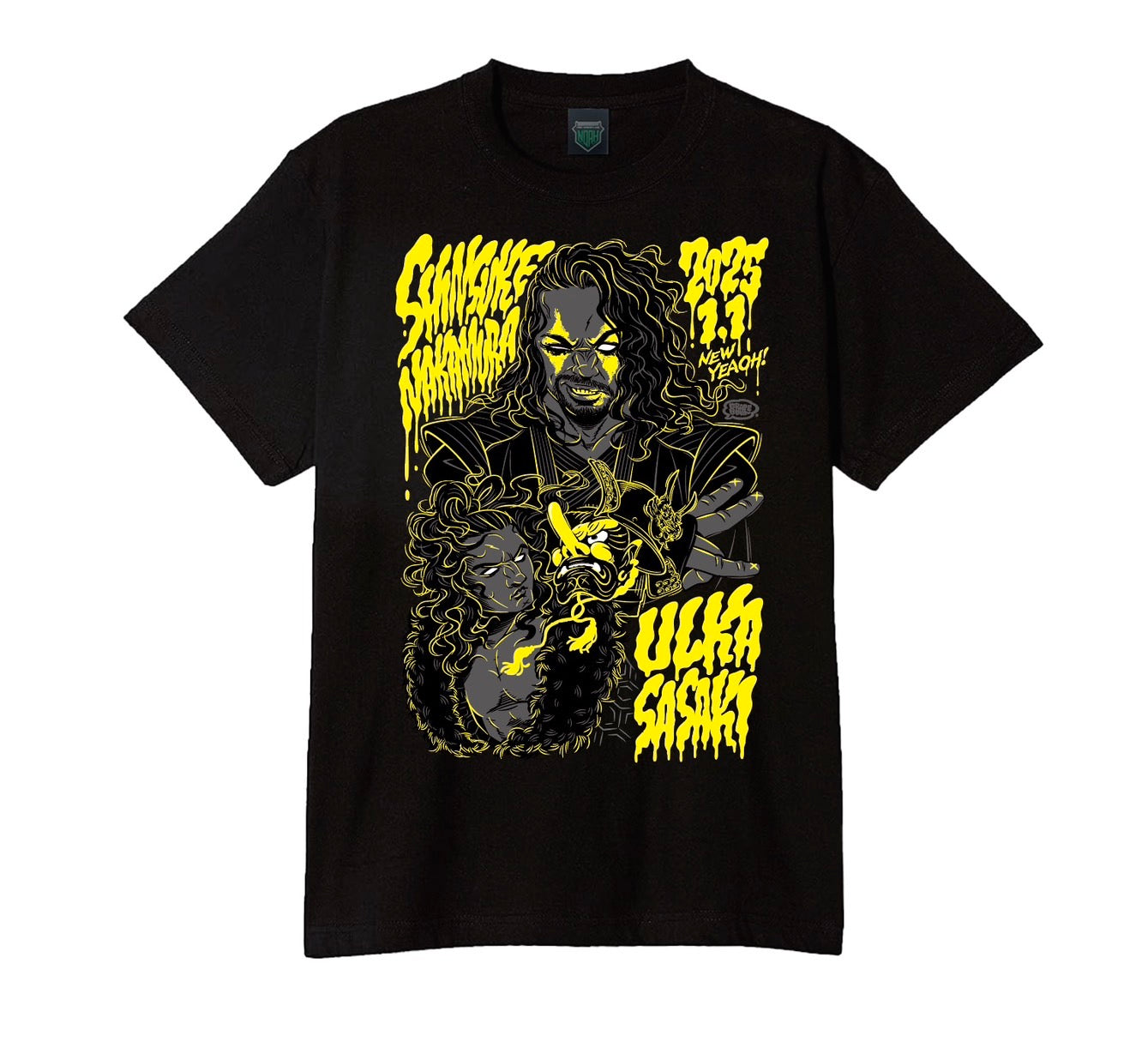 通販限定】NOAH×GRAPE BRAIN 中邑真輔VS佐々木憂流迦イラストTシャツ