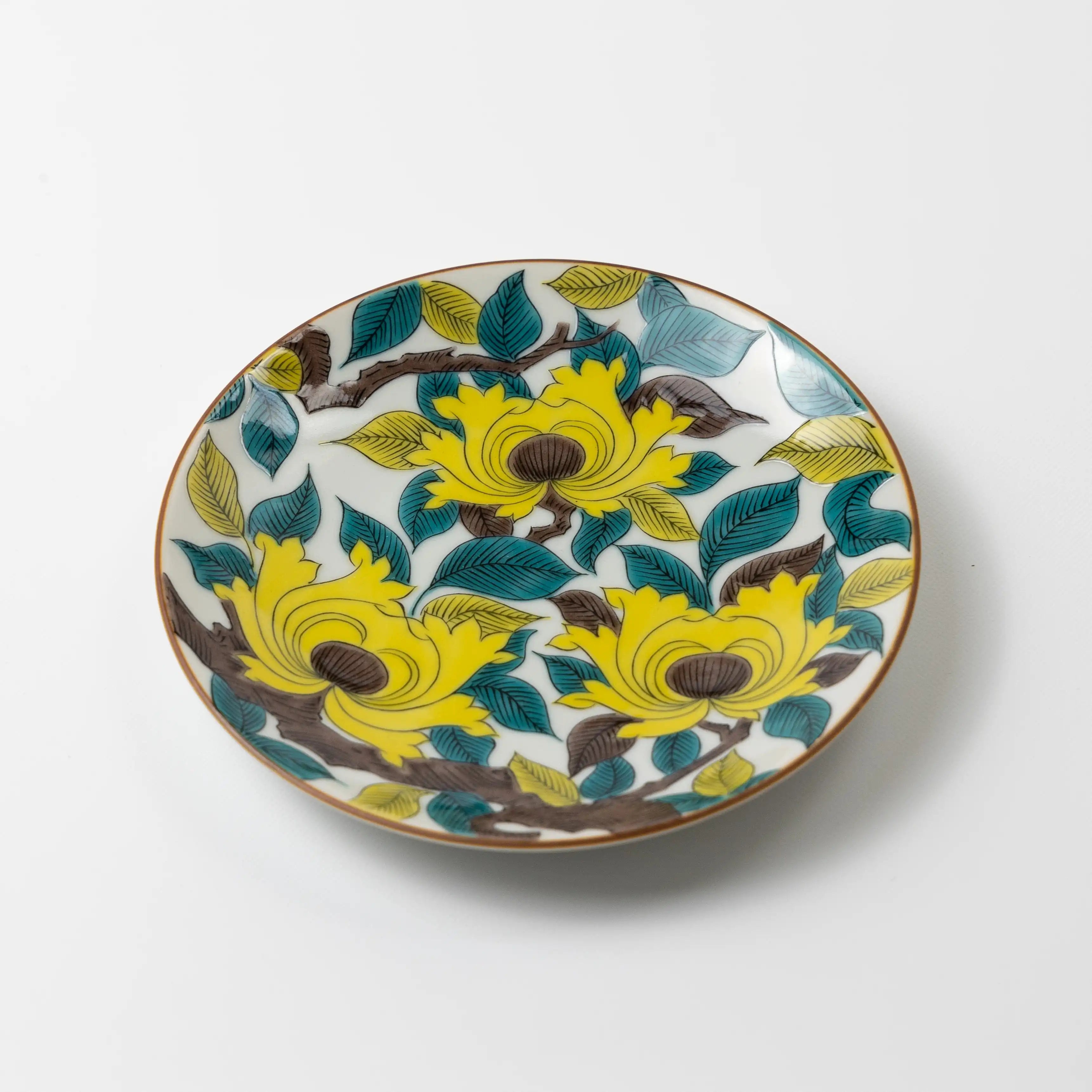 九谷焼 5号皿 古九谷色絵牡丹文 – 漆陶舗あらき 輪島塗 九谷焼 山中塗