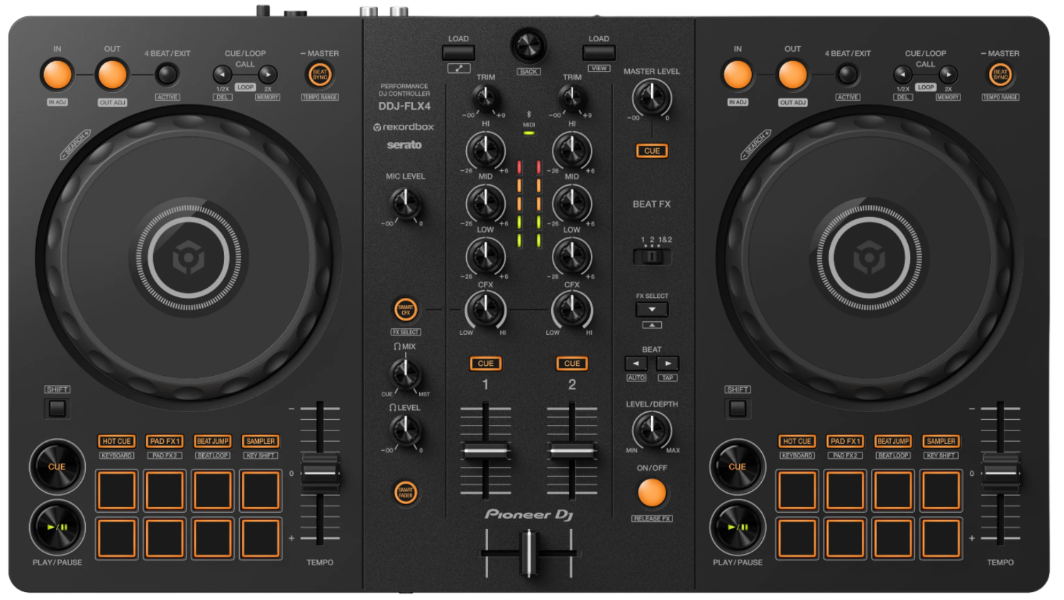 Pioneer DJ DDJ-FLX4 2-Channel DJ Controller for Rekordbox and
