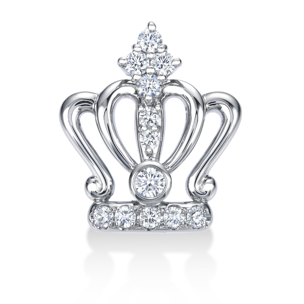 クラウン プラチナ ダイヤモンドピンブローチ JBA014B│ロイヤル