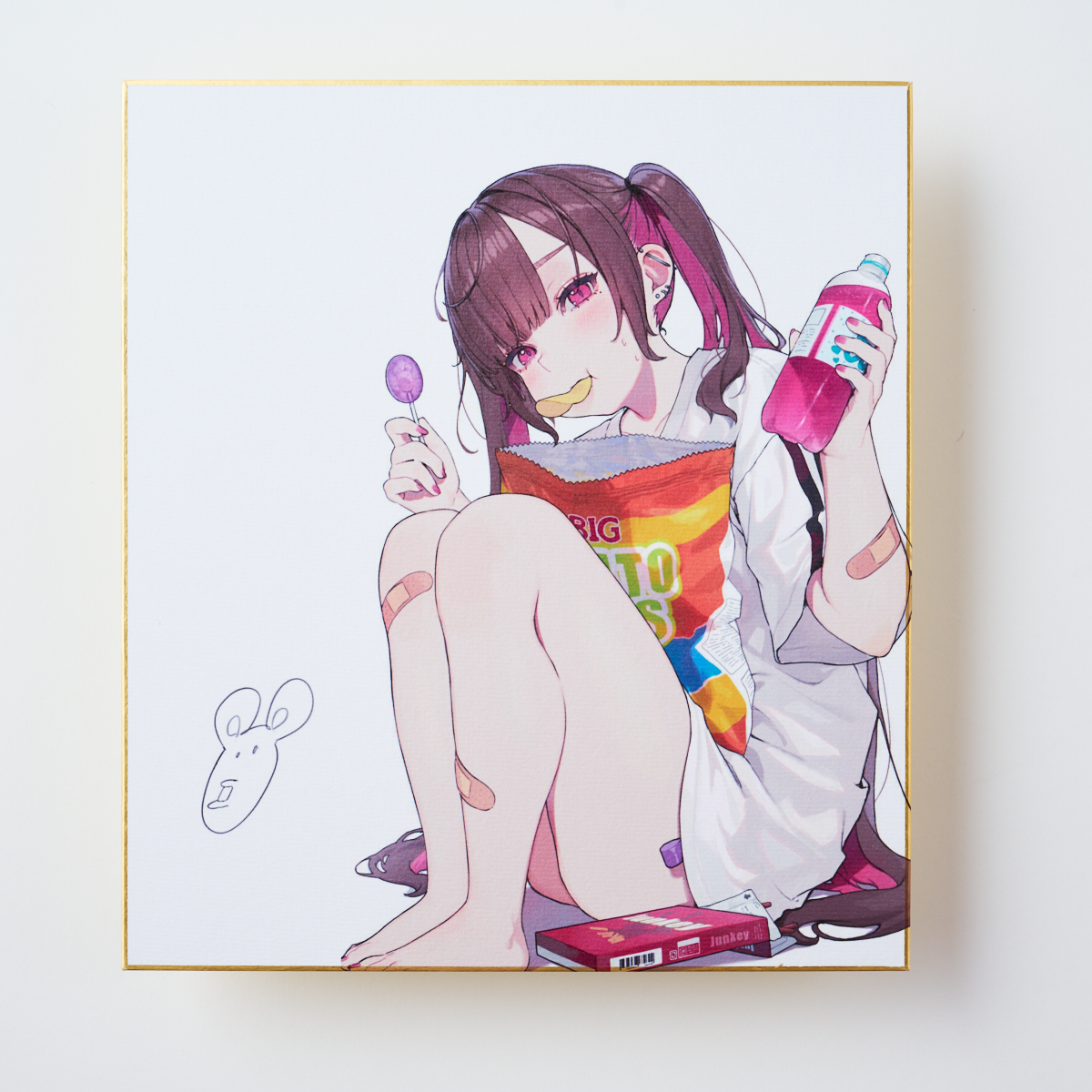 はむねずこ「サイン色紙＋instaアクキー＋チェキステッカー