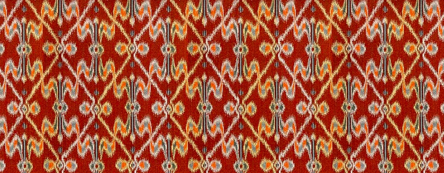 古裂 太子間道 赤地広東綿 額装 西陣 呉服屋蔵(K-LC930) 文様