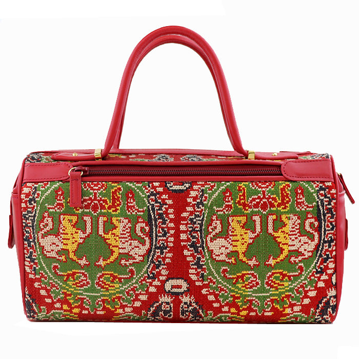 ドレープミニボストンバッグ 円文白虎朱雀錦 – 龍村美術織物公式