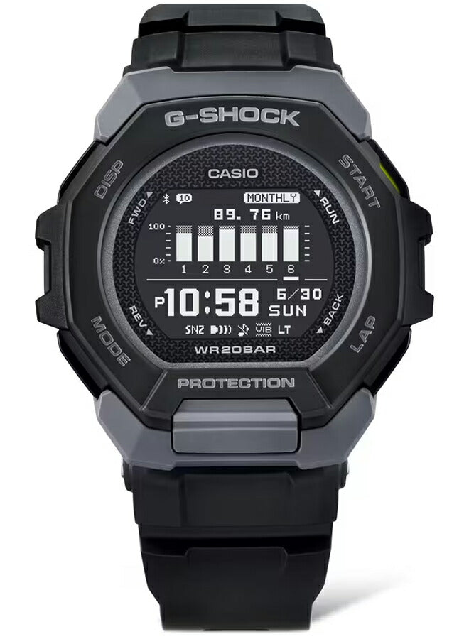 G-SHOCK G-SQUAD GBD-300-1JF メンズ 電池式 Bluetooth デジタル 樹脂