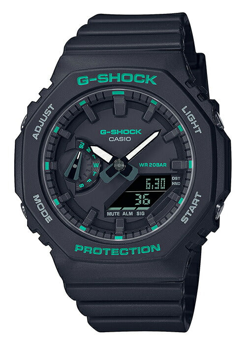 G-SHOCK ミッドサイズ グリーンアクセント GMA-S2100GA-1AJF メンズ