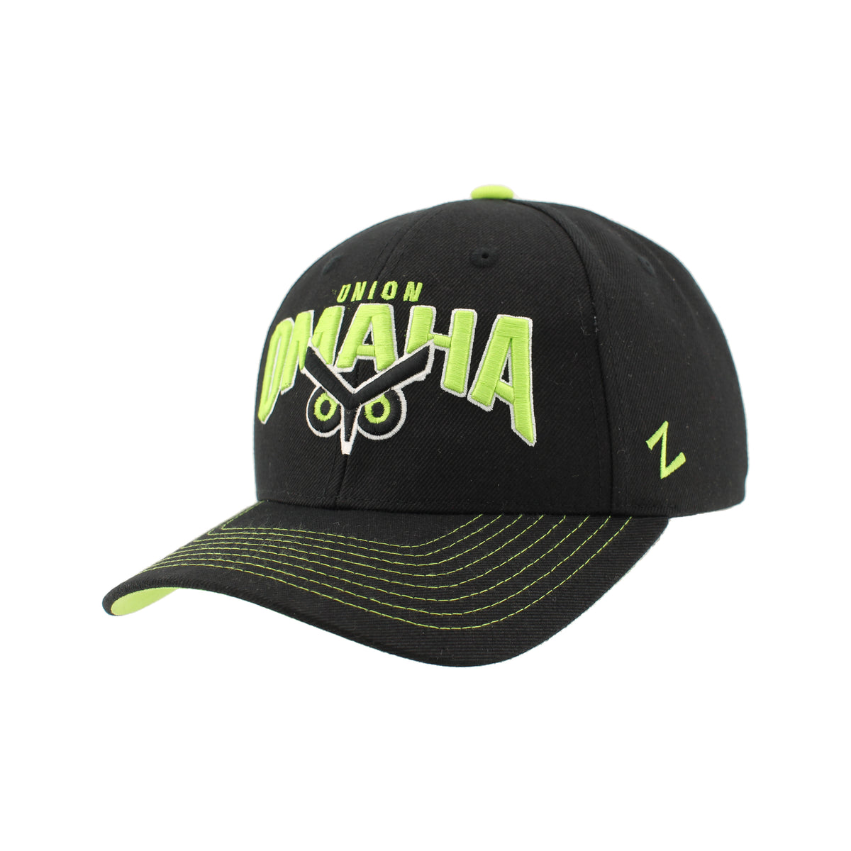 Union Omaha Zephyr Black Overarch Competitor Adjustable Cap