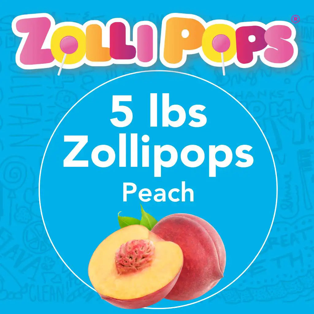 Bulk Zollipops® Sugar Free Lollipops Peach Flavor – Zollicandy