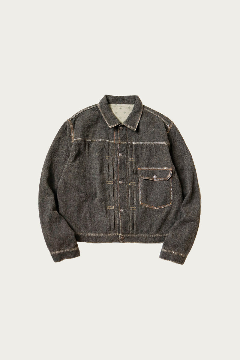 Kapital Twill Aging-Wool 1st JKT | Faded Charcoal | Canoe Club
