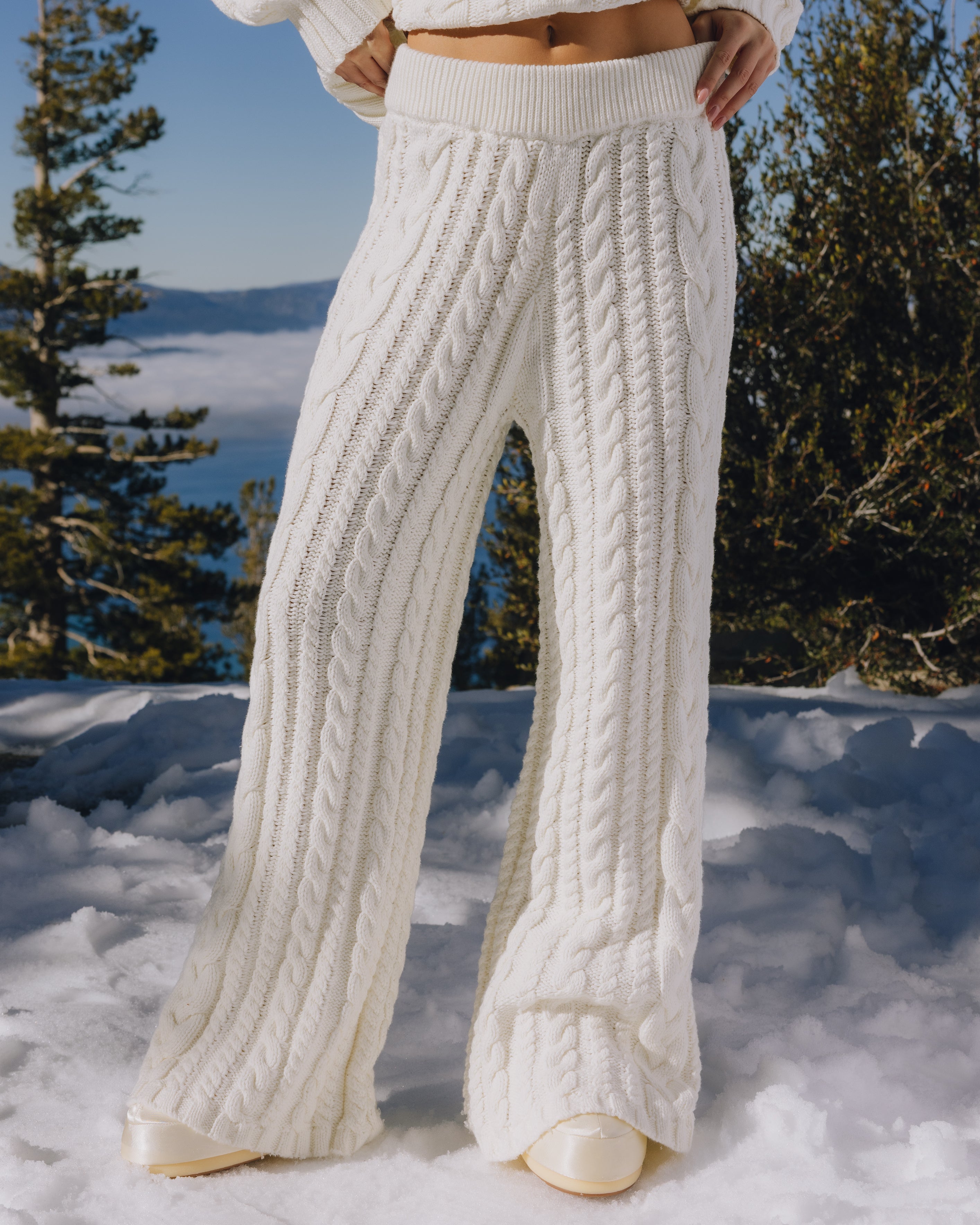 Cable Knit Resort Pants - Cream – shopdailydrills