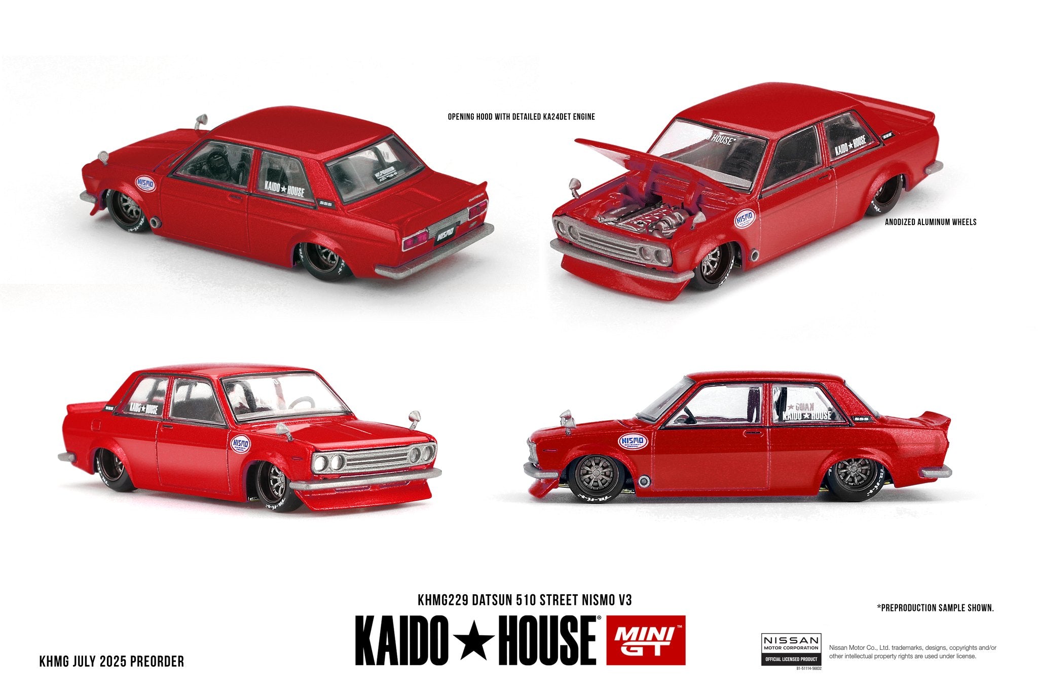 Preorder) Kaido House x Mini GT 1:64 Datsun 510 Street Nismo V3