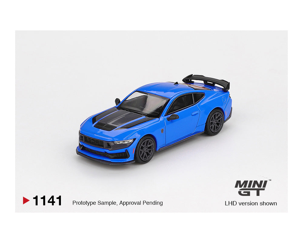 Mini GT 1:64 Ford Mustang Dark Horse 2024 – Grabber Blue – DiecastTalk