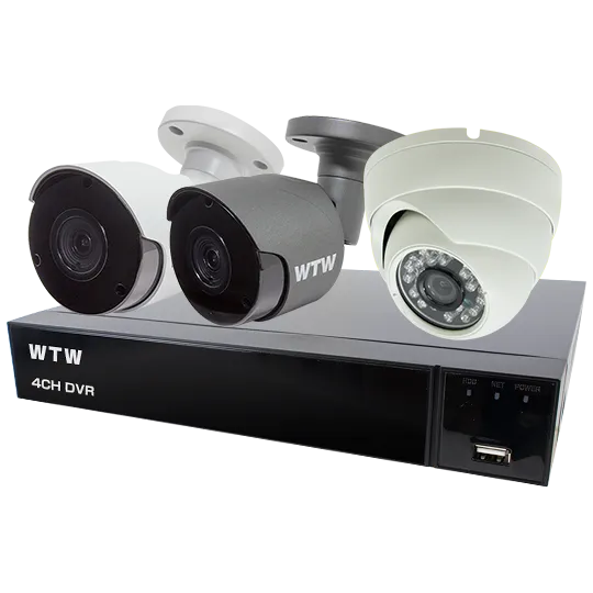 期間限定特価】AHDシリーズ 最大500万画素対応の4ch録画機とカメラ