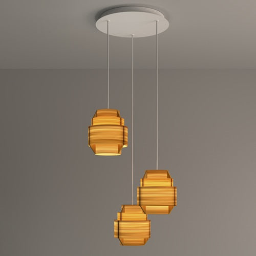 JAKOBSSON LAMP 3灯 × MULTI-PORT CANOPYセット ブラウン Φ320mm