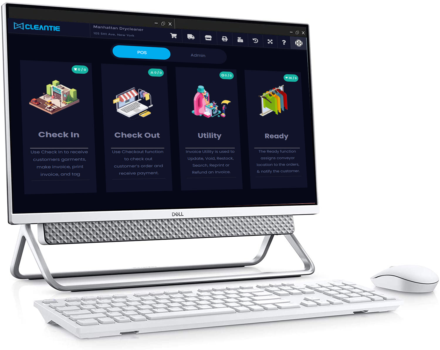 Dell Inspiron 5400 AIO 23.8 Inch FHD Touch All in One, Intel Core