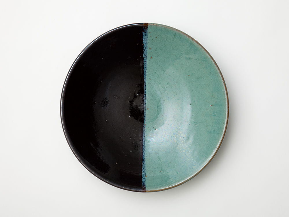 希少 牛ノ戸焼 掛け分け 大皿 特大サイズ 吉田璋也 民藝 柳宗悦 鳥取